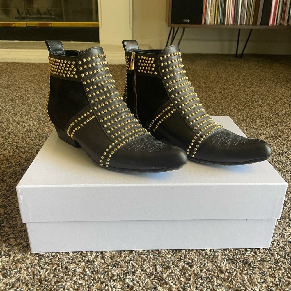 Anine Bing Charlie Boots with Gold Studs